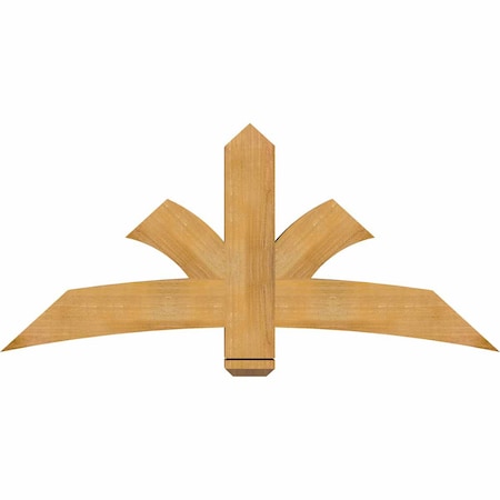 Ekena Millwork Davenport Rough Sawn Timber Gable Bracket, Western Red Cedar, 60"W x 27"H x 4"D x 6"F, 11/12 Pitch GBW060X27X0406DAV00RWR